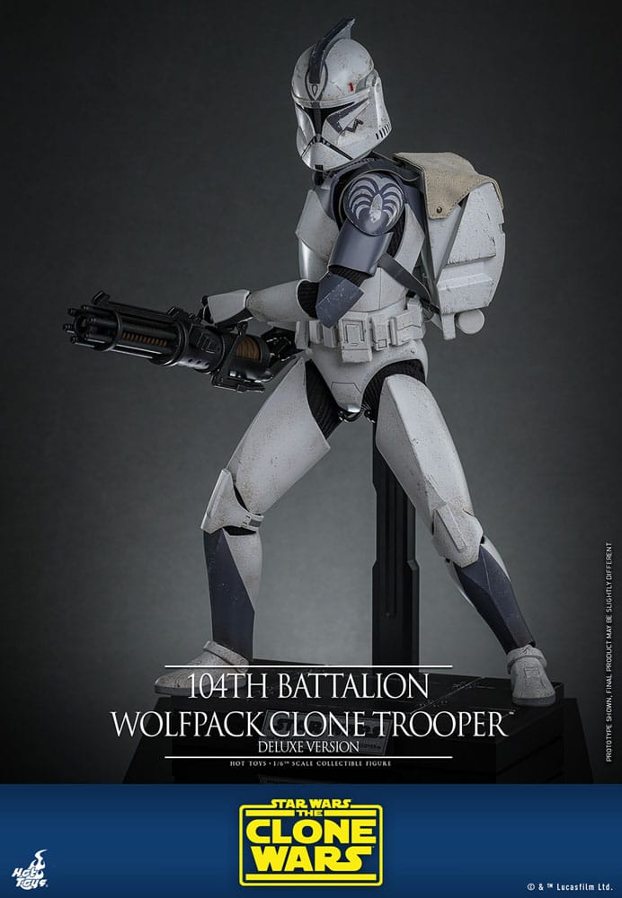 Star Wars The Clone Wars Action Figure 104th Battalion Wolfpack Clone Trooper Deluxe Version Hot Toys