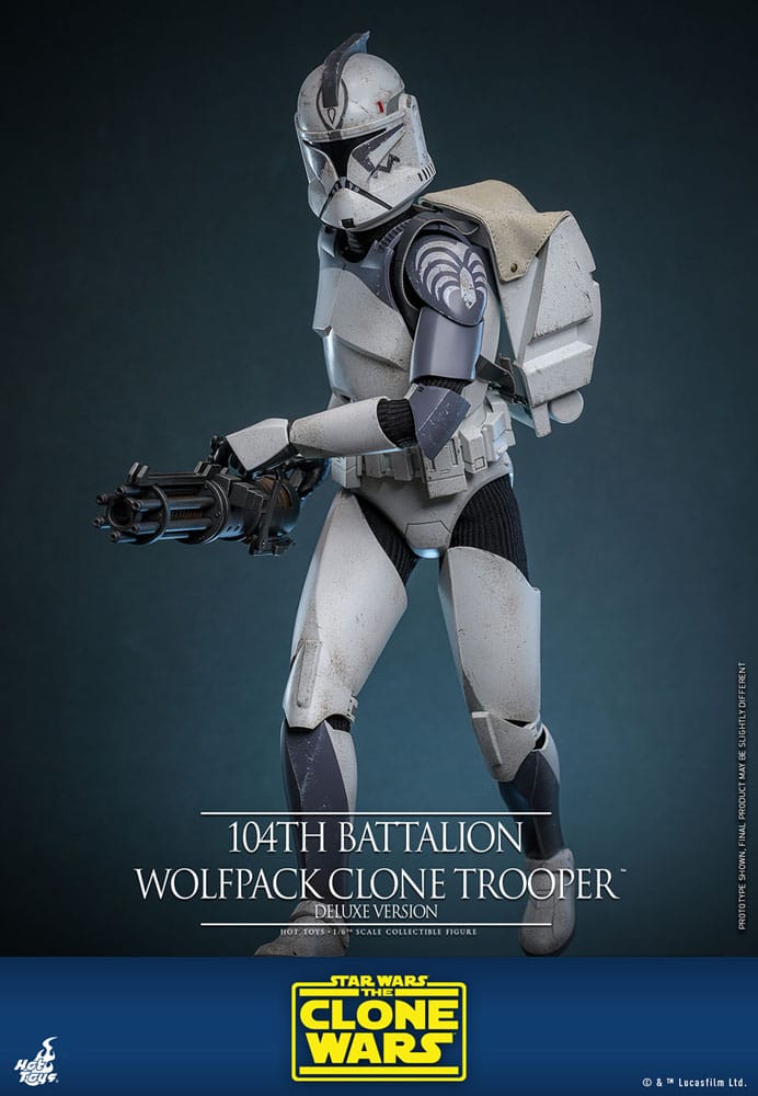 Star Wars The Clone Wars Action Figure 104th Battalion Wolfpack Clone Trooper Deluxe Version Hot Toys