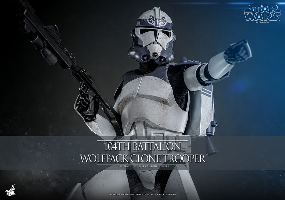 Star Wars The Clone Wars Action Figure 104th Battalion Wolfpack Clone Trooper Hot Toys