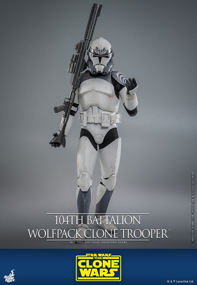 Star Wars The Clone Wars Action Figure 104th Battalion Wolfpack Clone Trooper Hot Toys
