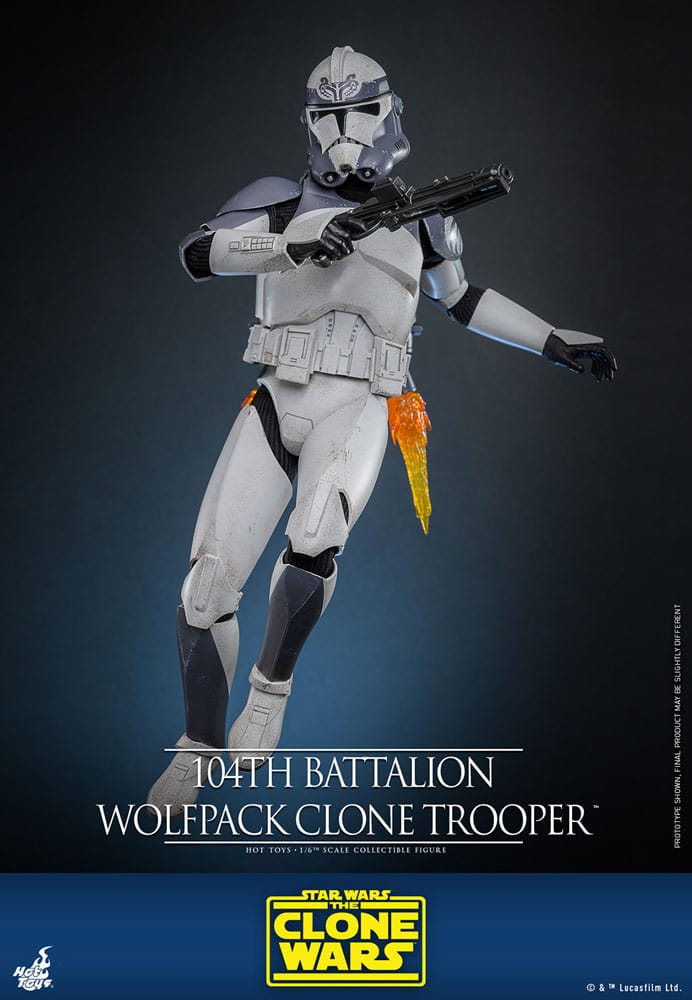 Star Wars The Clone Wars Action Figure 104th Battalion Wolfpack Clone Trooper Hot Toys