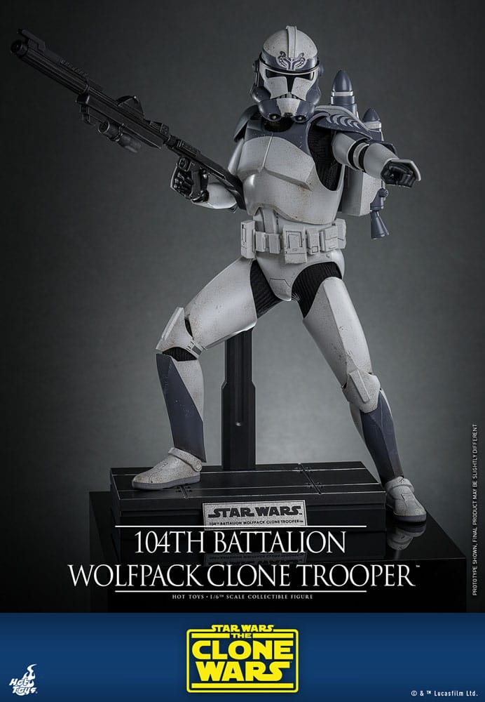 Star Wars The Clone Wars Action Figure 104th Battalion Wolfpack Clone Trooper Hot Toys
