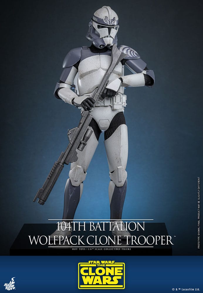 Star Wars The Clone Wars Action Figure 104th Battalion Wolfpack Clone Trooper Hot Toys
