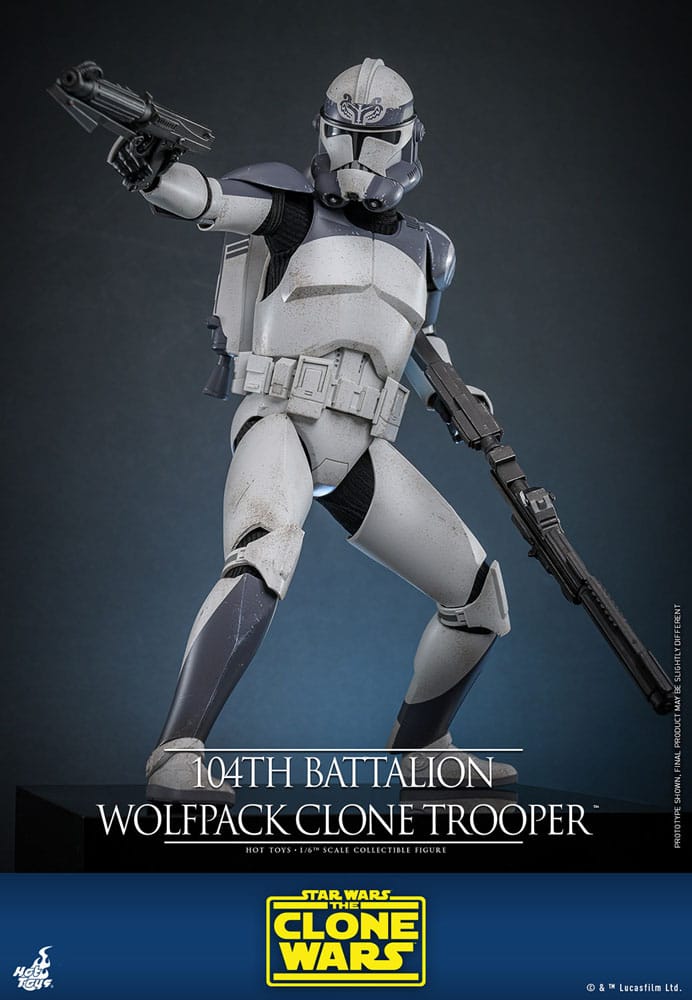 Star Wars The Clone Wars Action Figure 104th Battalion Wolfpack Clone Trooper Hot Toys