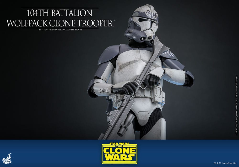 Star Wars The Clone Wars Action Figure 104th Battalion Wolfpack Clone Trooper Hot Toys