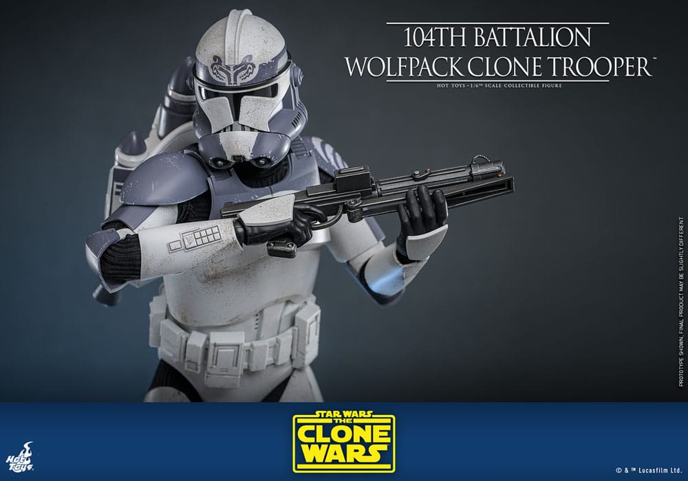 Star Wars The Clone Wars Action Figure 104th Battalion Wolfpack Clone Trooper Hot Toys
