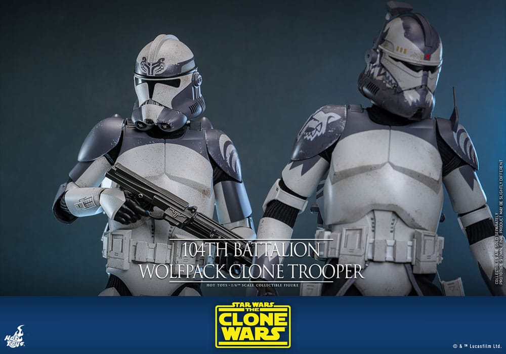 Star Wars The Clone Wars Action Figure 104th Battalion Wolfpack Clone Trooper Hot Toys