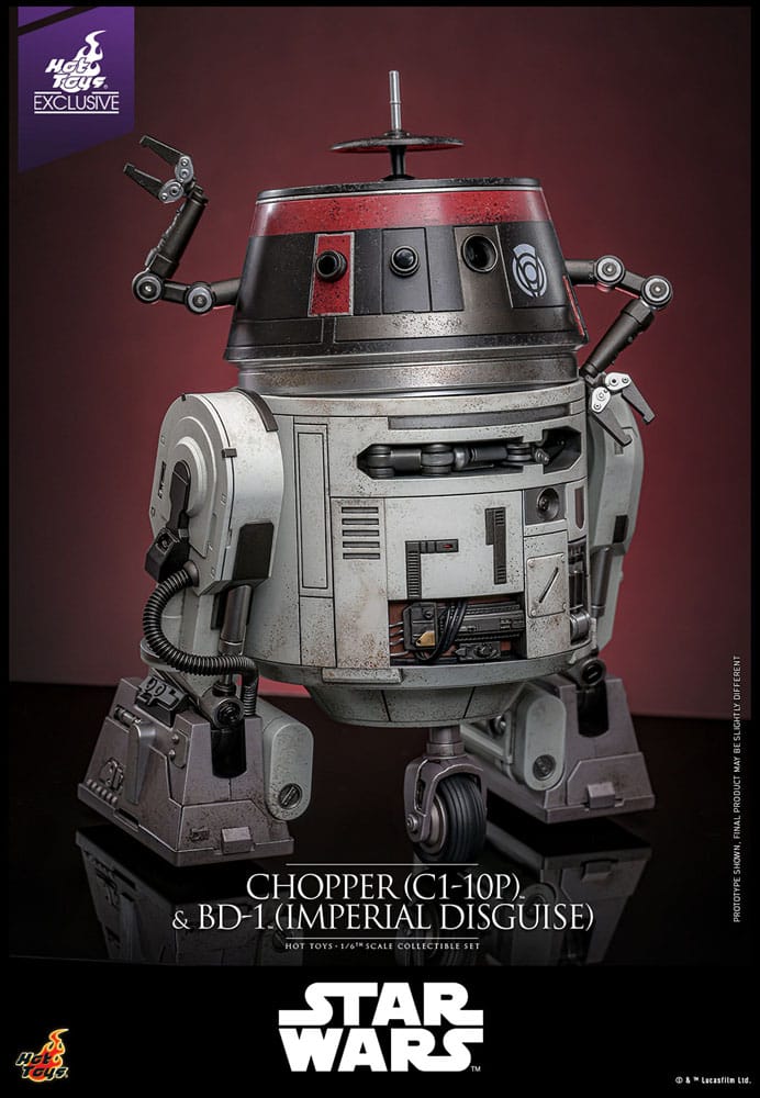 Star Wars Action Figure Set Chopper C1 10P&trade; & BD 1&trade; Imperial Disguise & Hot Toys