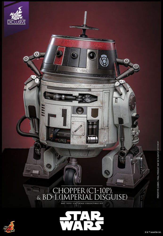 Star Wars Action Figure Set Chopper C1 10P&trade; & BD 1&trade; Imperial Disguise & Hot Toys