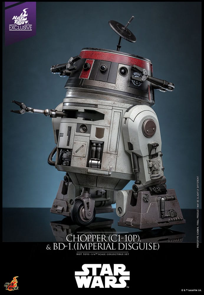 Star Wars Action Figure Set Chopper C1 10P&trade; & BD 1&trade; Imperial Disguise & Hot Toys