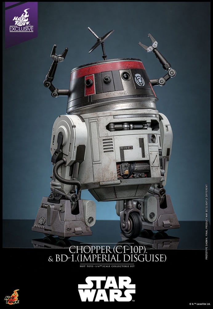 Star Wars Action Figure Set Chopper C1 10P&trade; & BD 1&trade; Imperial Disguise & Hot Toys