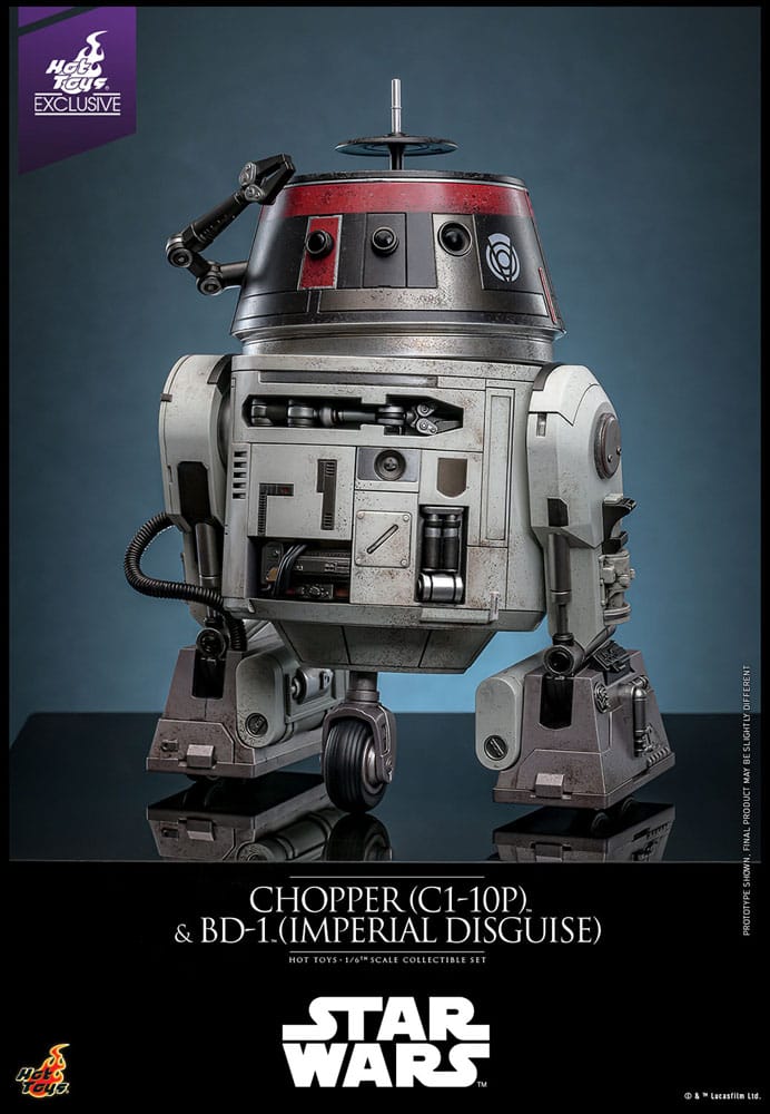 Star Wars Action Figure Set Chopper C1 10P&trade; & BD 1&trade; Imperial Disguise & Hot Toys