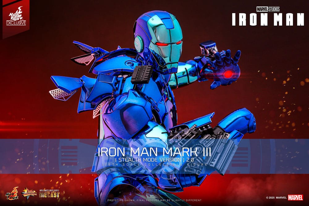 Iron Man Movie Masterpiece Diecast Action Figure Iron Man Mark III Stealth Mode Ver. 2.0 Hot Toys Exclusive Hot Toys
