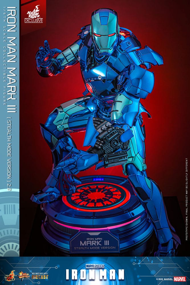 Iron Man Movie Masterpiece Diecast Action Figure Iron Man Mark III Stealth Mode Ver. 2.0 Hot Toys Exclusive Hot Toys
