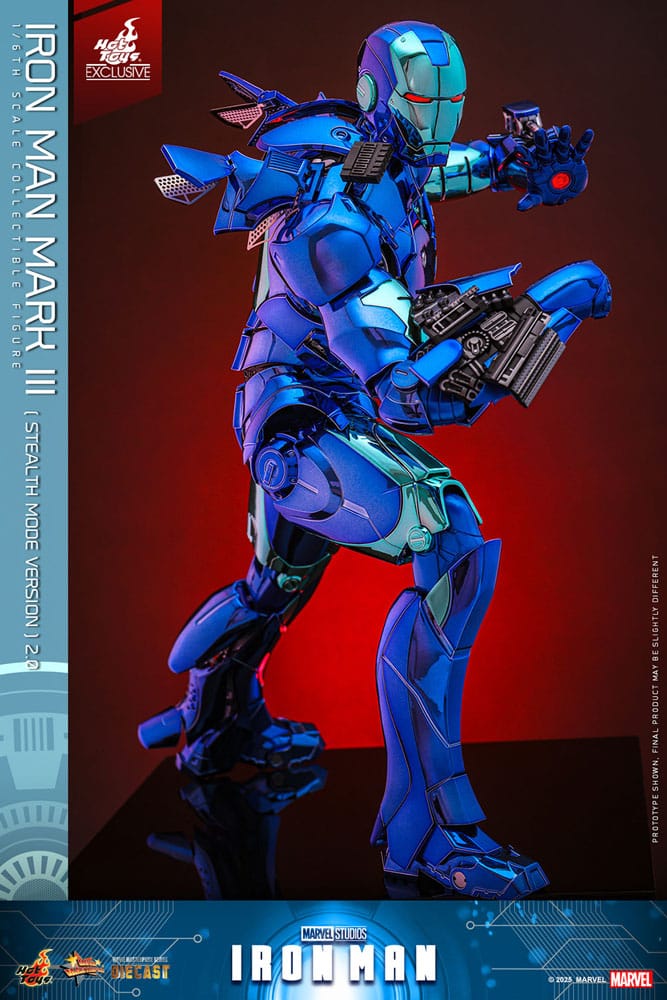 Iron Man Movie Masterpiece Diecast Action Figure Iron Man Mark III Stealth Mode Ver. 2.0 Hot Toys Exclusive Hot Toys
