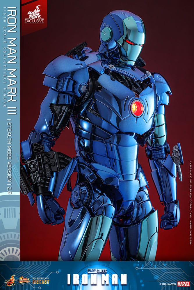 Iron Man Movie Masterpiece Diecast Action Figure Iron Man Mark III Stealth Mode Ver. 2.0 Hot Toys Exclusive Hot Toys