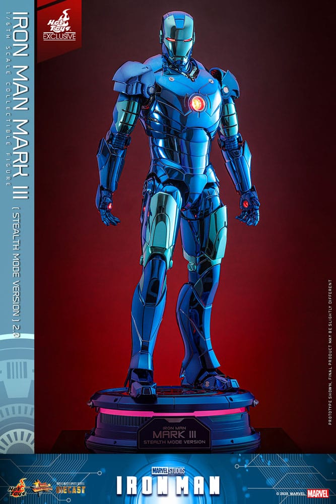 Iron Man Movie Masterpiece Diecast Action Figure Iron Man Mark III Stealth Mode Ver. 2.0 Hot Toys Exclusive Hot Toys