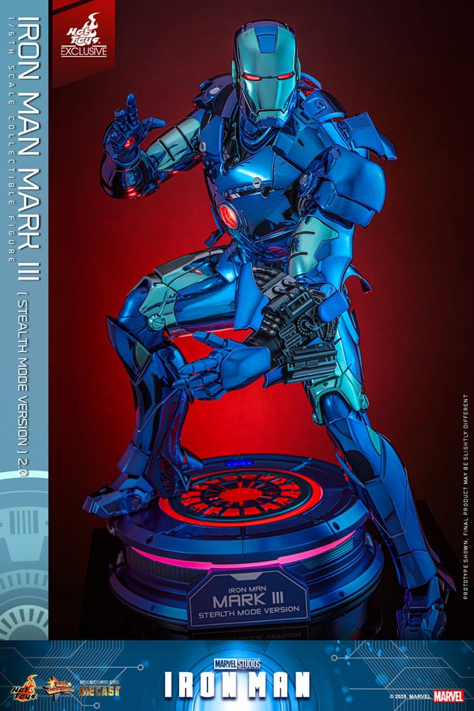 Iron Man Movie Masterpiece Diecast Action Figure Iron Man Mark III Stealth Mode Ver. 2.0 Hot Toys Exclusive Hot Toys