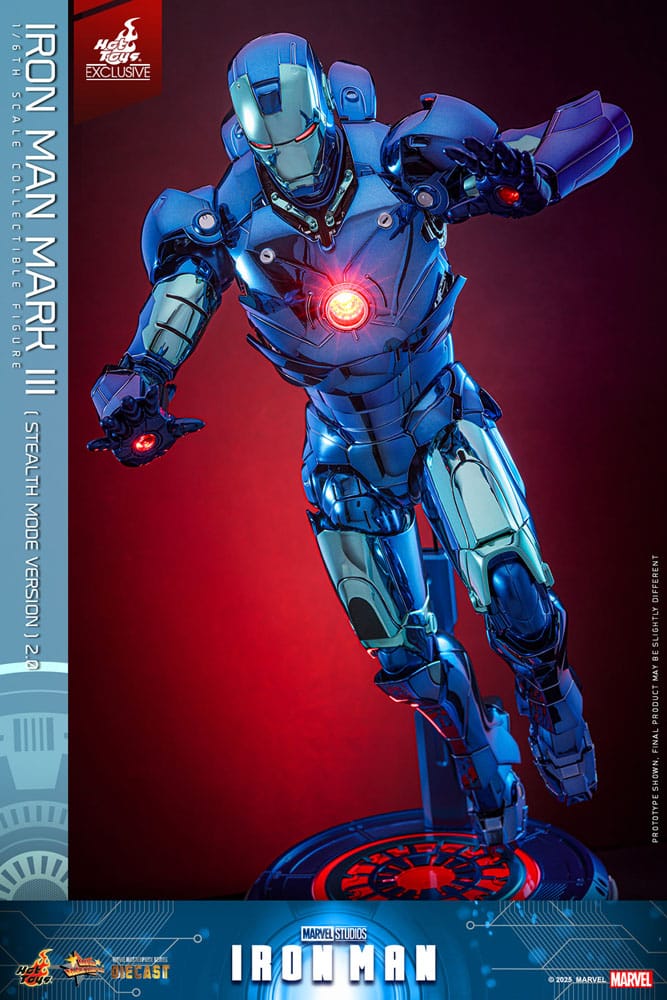 Iron Man Movie Masterpiece Diecast Action Figure Iron Man Mark III Stealth Mode Ver. 2.0 Hot Toys Exclusive Hot Toys