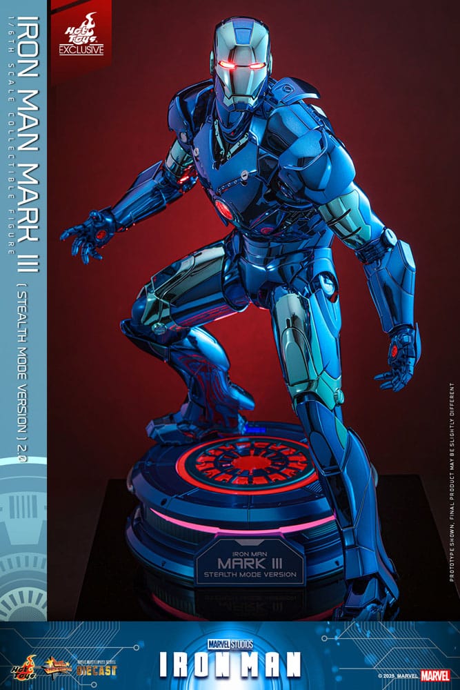 Iron Man Movie Masterpiece Diecast Action Figure Iron Man Mark III Stealth Mode Ver. 2.0 Hot Toys Exclusive Hot Toys