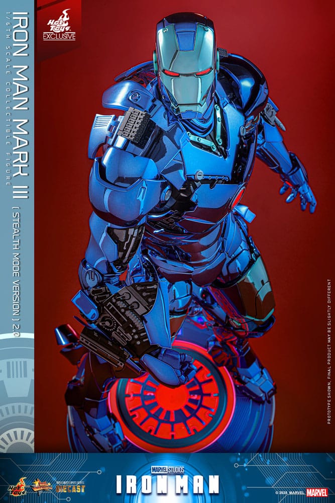 Iron Man Movie Masterpiece Diecast Action Figure Iron Man Mark III Stealth Mode Ver. 2.0 Hot Toys Exclusive Hot Toys