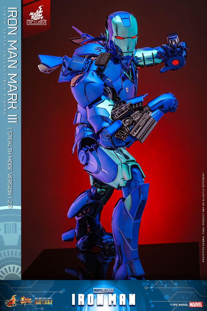 Iron Man Movie Masterpiece Diecast Action Figure Iron Man Mark III Stealth Mode Ver. 2.0 Hot Toys Exclusive Hot Toys
