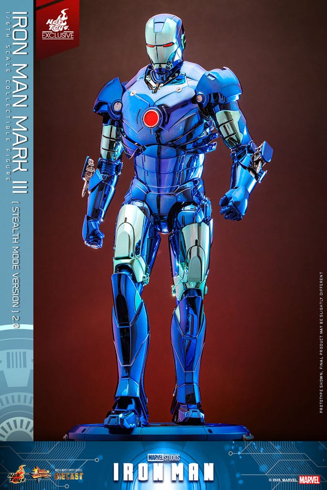 Iron Man Movie Masterpiece Diecast Action Figure Iron Man Mark III Stealth Mode Ver. 2.0 Hot Toys Exclusive Hot Toys