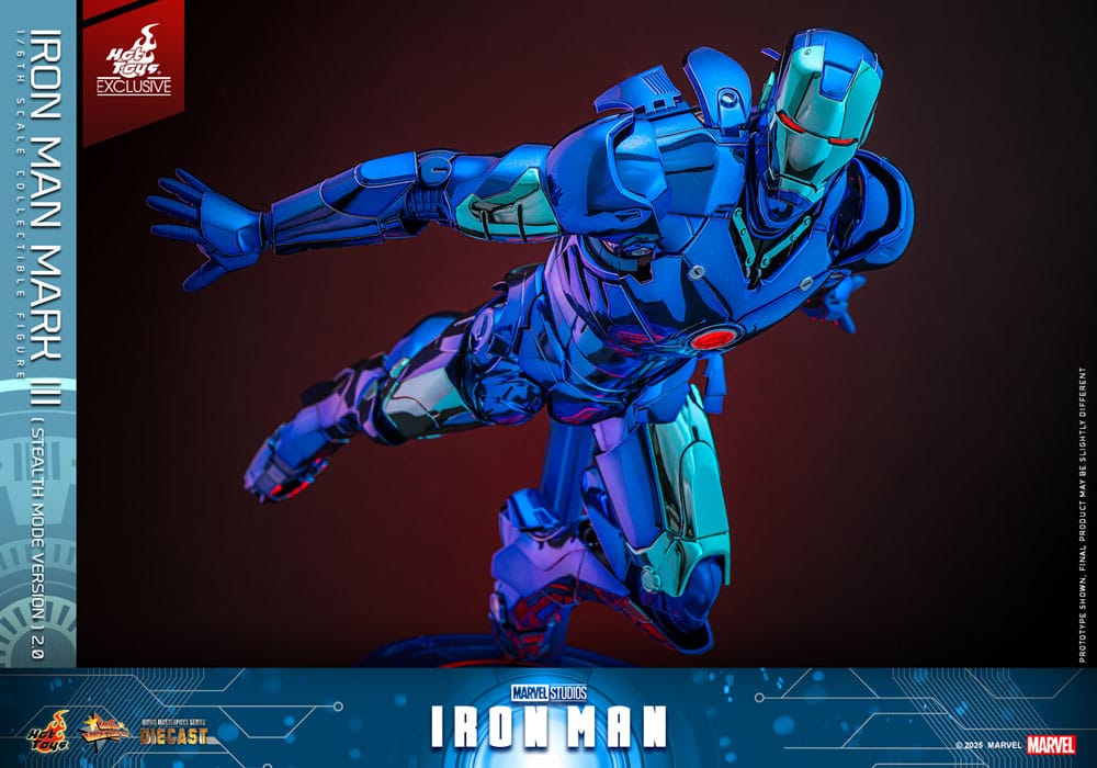 Iron Man Movie Masterpiece Diecast Action Figure Iron Man Mark III Stealth Mode Ver. 2.0 Hot Toys Exclusive Hot Toys