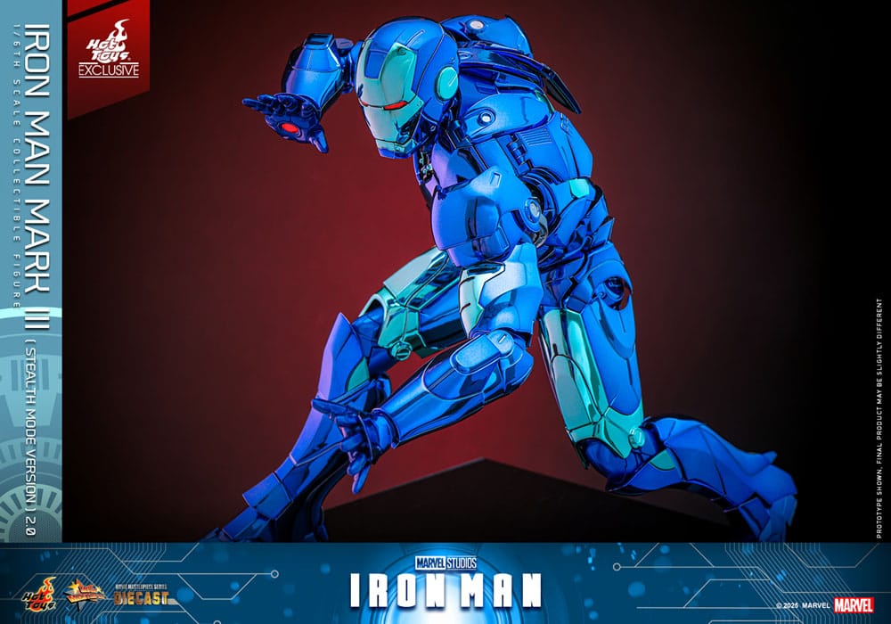 Iron Man Movie Masterpiece Diecast Action Figure Iron Man Mark III Stealth Mode Ver. 2.0 Hot Toys Exclusive Hot Toys