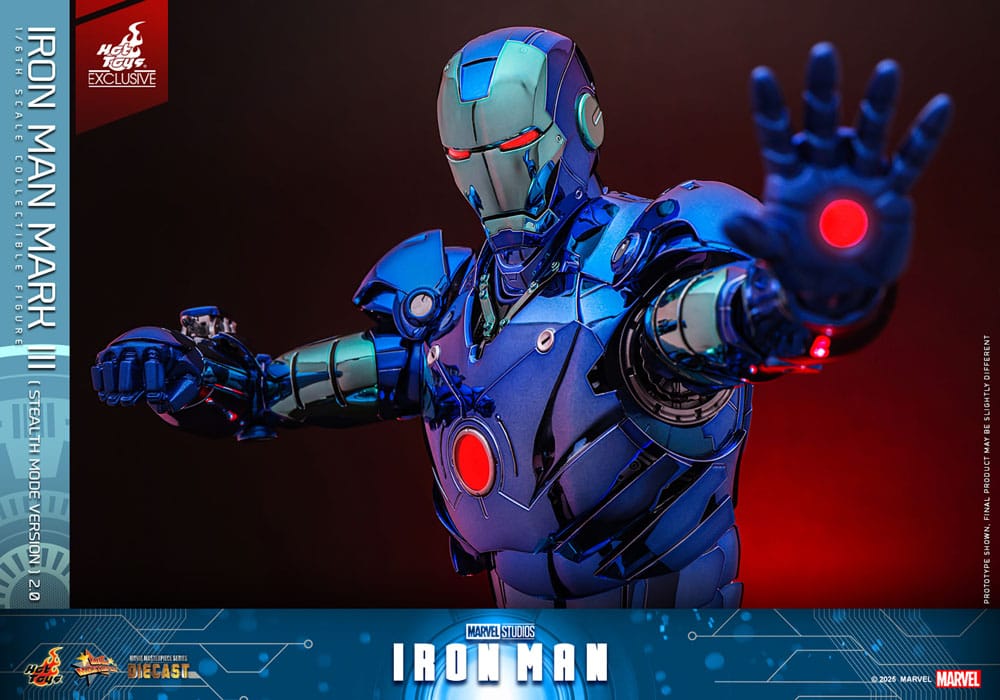 Iron Man Movie Masterpiece Diecast Action Figure Iron Man Mark III Stealth Mode Ver. 2.0 Hot Toys Exclusive Hot Toys