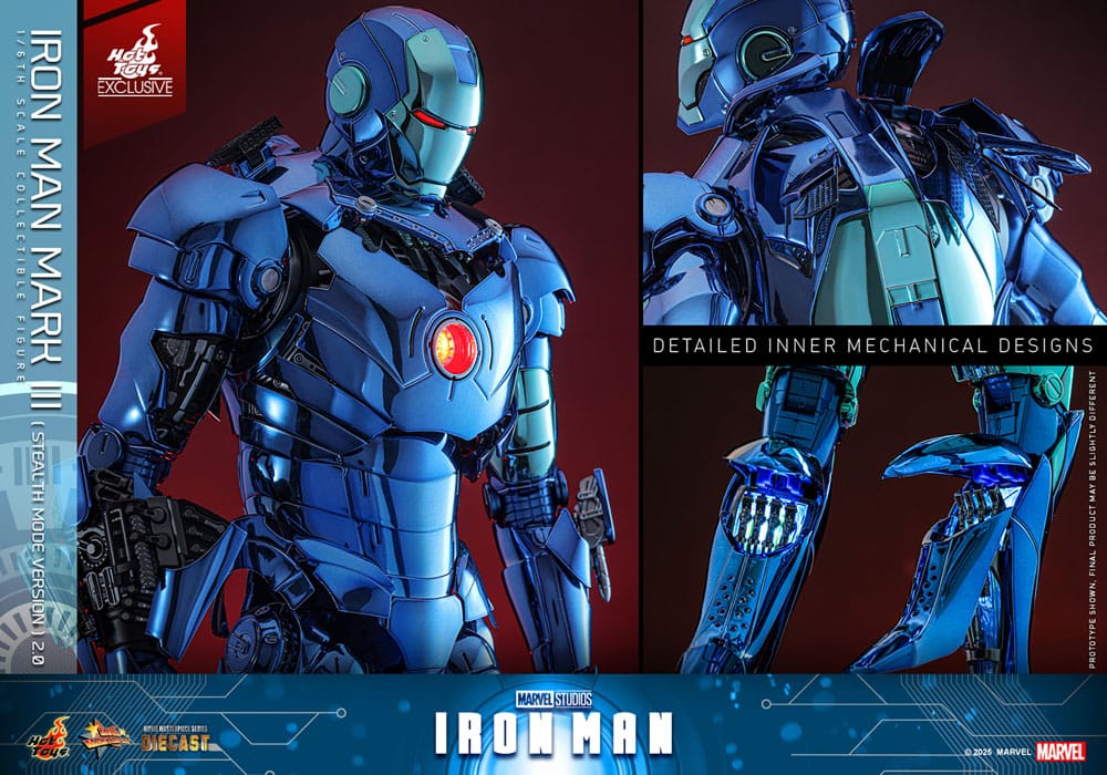 Iron Man Movie Masterpiece Diecast Action Figure Iron Man Mark III Stealth Mode Ver. 2.0 Hot Toys Exclusive Hot Toys