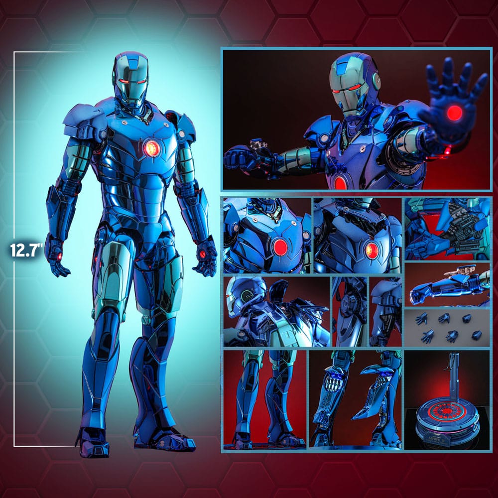 Iron Man Movie Masterpiece Diecast Action Figure Iron Man Mark III Stealth Mode Ver. 2.0 Hot Toys Exclusive Hot Toys
