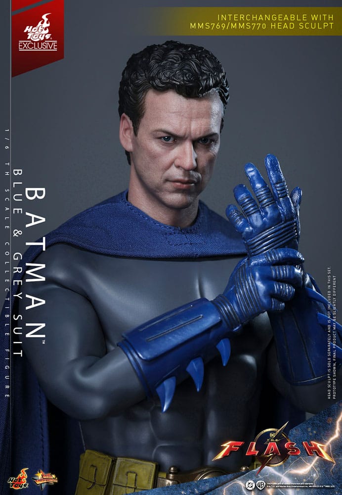 The Flash Movie Masterpiece Action Figure Batman Blue & Grey Suit Limited Edition Hot Toys Exclusive Hot Toys