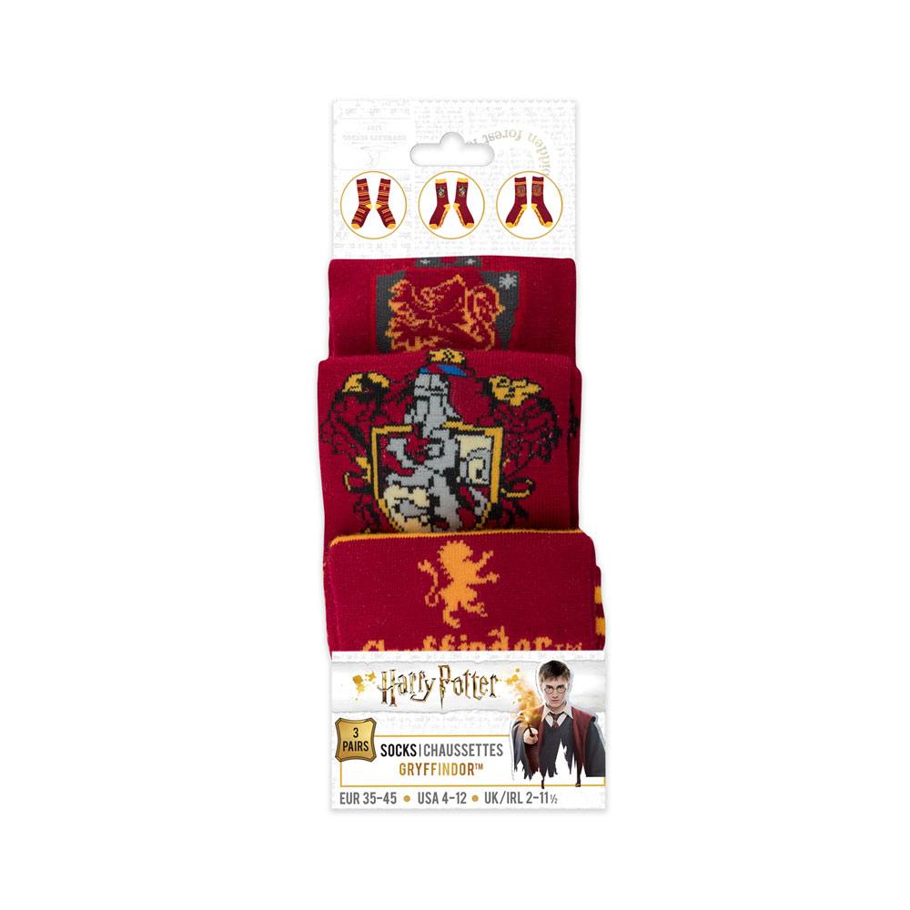 Harry Potter Socks 3 Pack Gryffindor Cinereplicas