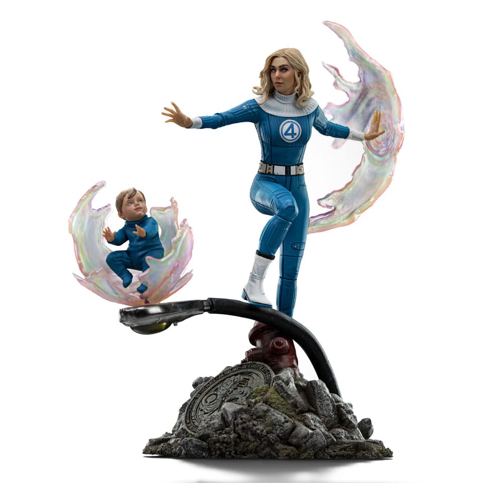 Fantastic Four Art Scale Statue Invisible Woman and Franklin Iron Studios