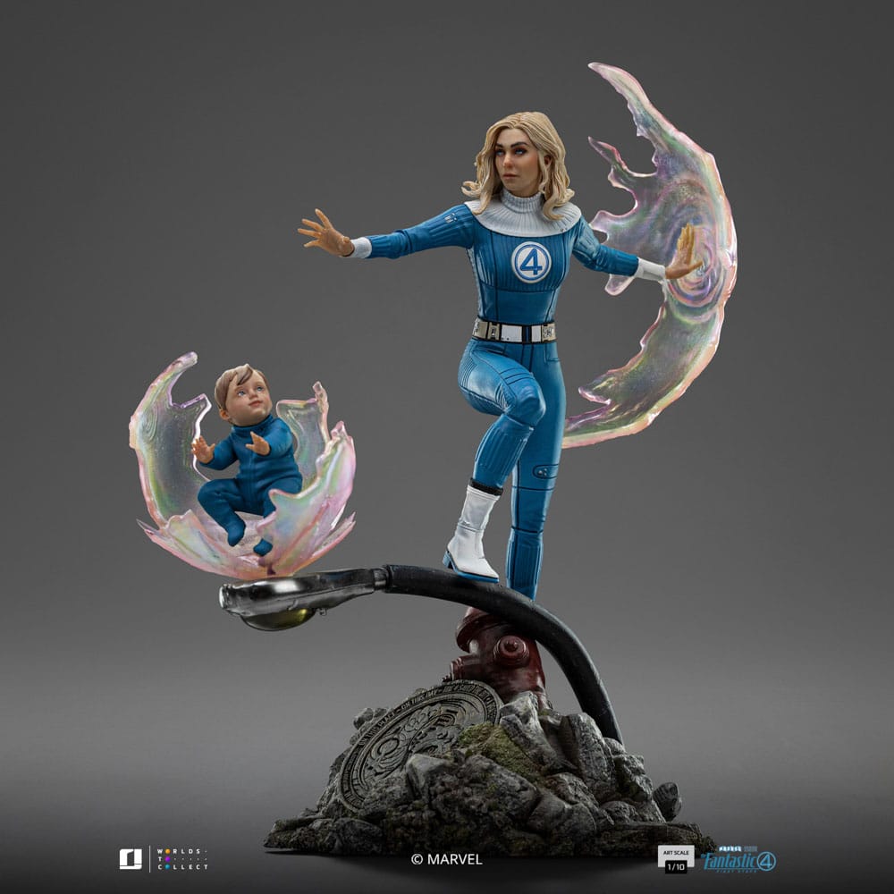 Fantastic Four Art Scale Statue Invisible Woman and Franklin Iron Studios