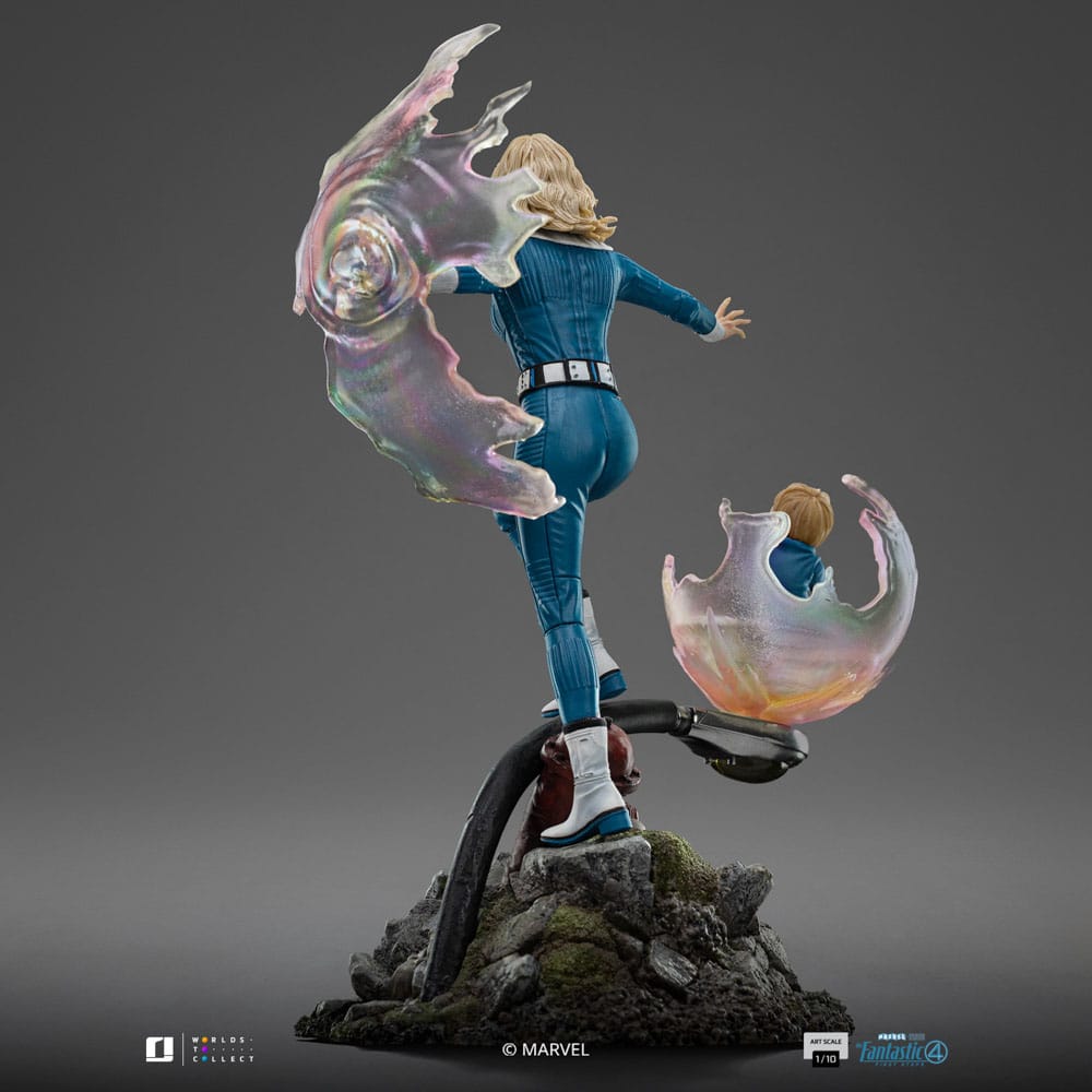 Fantastic Four Art Scale Statue Invisible Woman and Franklin Iron Studios