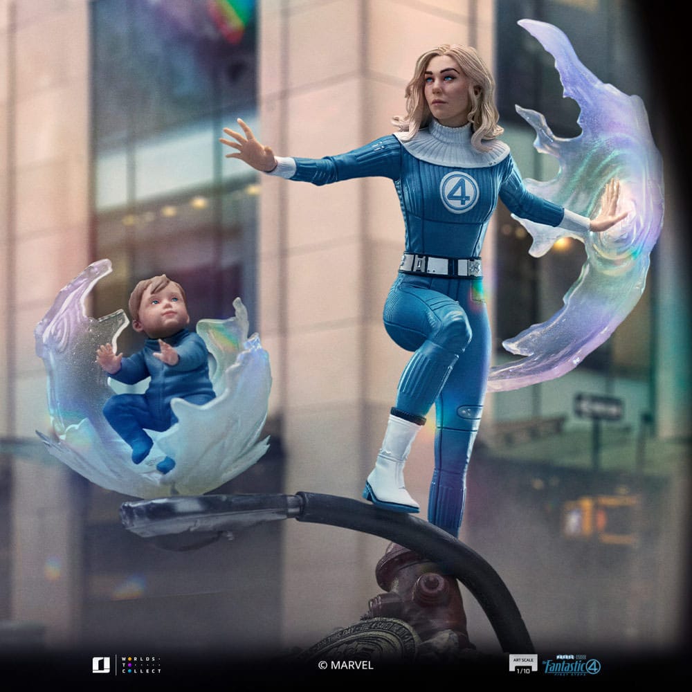 Fantastic Four Art Scale Statue Invisible Woman and Franklin Iron Studios