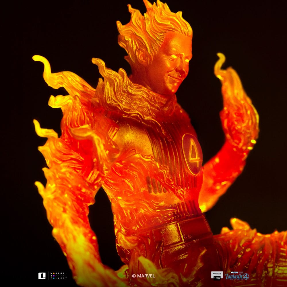 Fantastic Four Art Scale Statue Human Torch Iron Studios