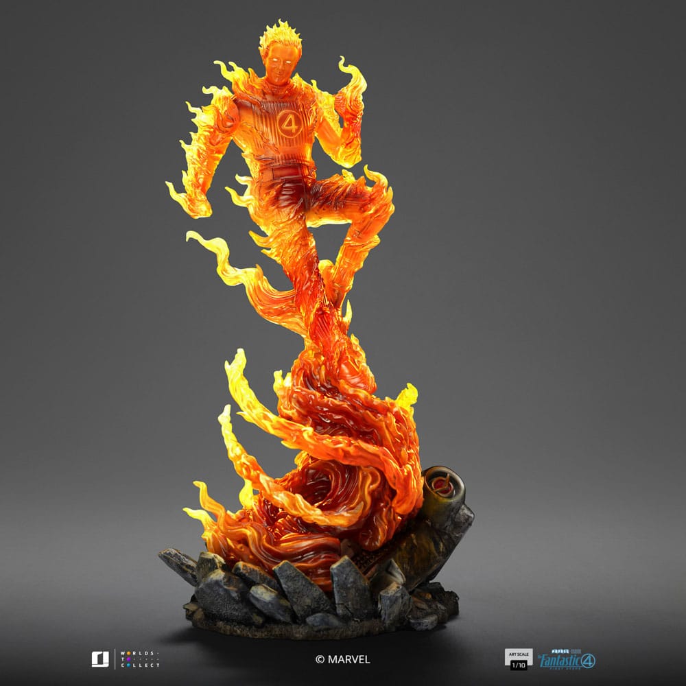 Fantastic Four Art Scale Statue Human Torch Iron Studios