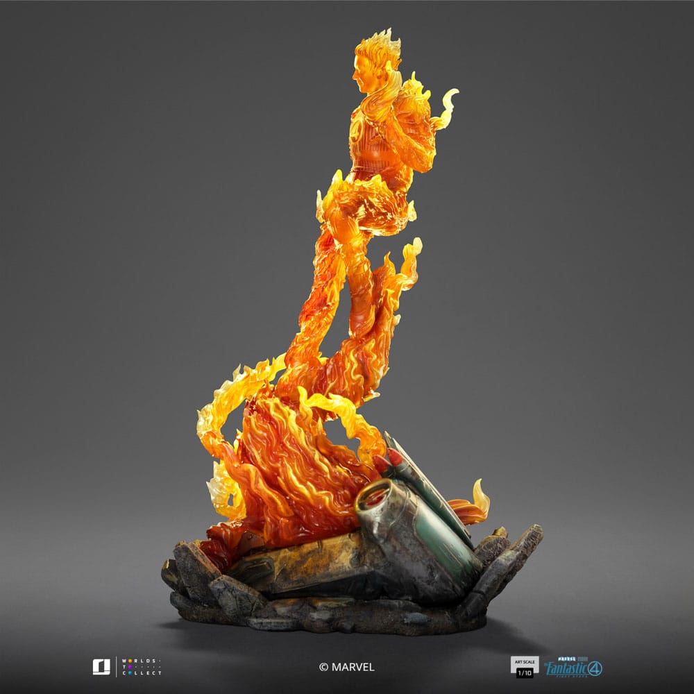 Fantastic Four Art Scale Statue Human Torch Iron Studios