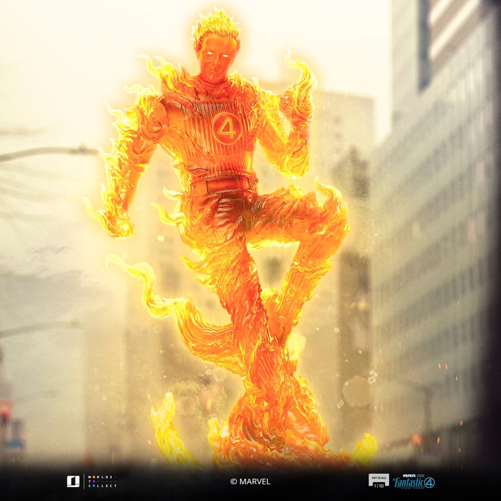 Fantastic Four Art Scale Statue Human Torch Iron Studios