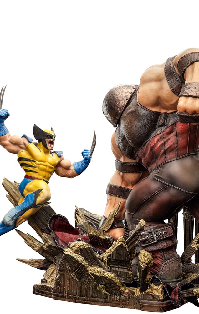 Marvel BDS Art Scale Statue Wolverine vs Juggernaut heo EU Exclusive Iron Studios