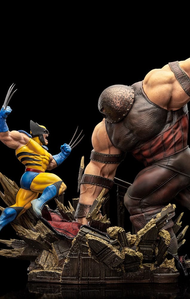 Marvel BDS Art Scale Statue Wolverine vs Juggernaut heo EU Exclusive Iron Studios