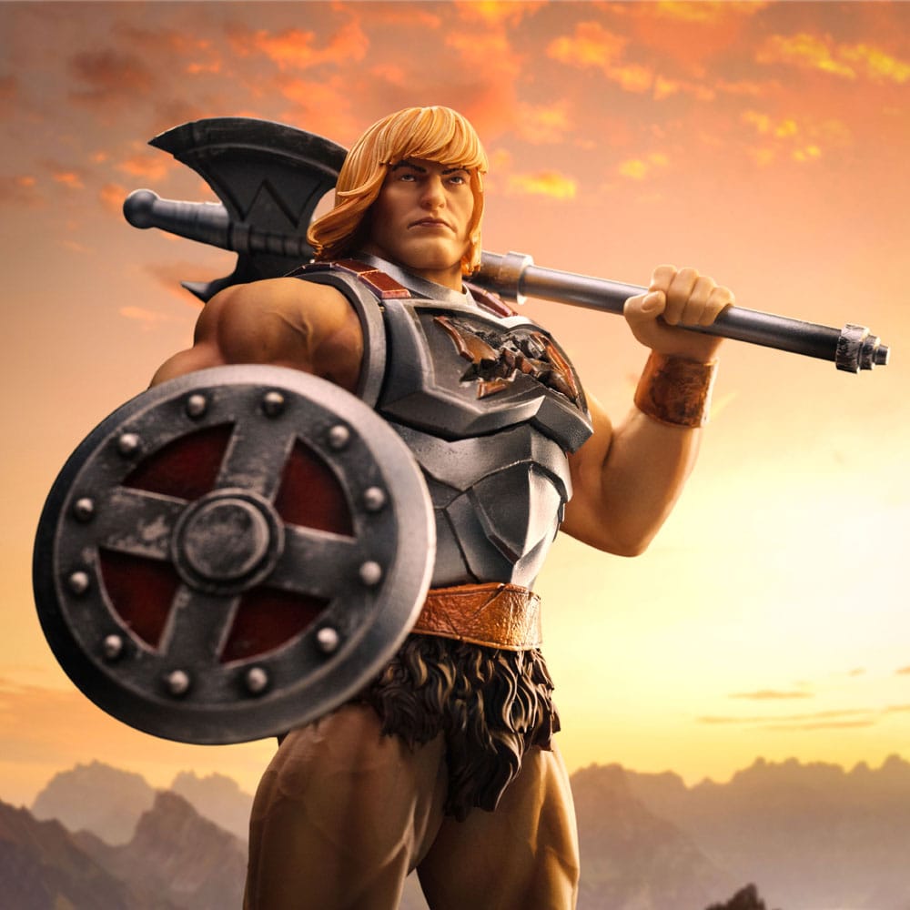Masters of the Universe Art Scale Statue He-Man Battle Armor Version heo Exclusive Iron Studios