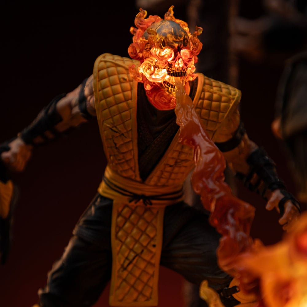 Mortal Kombat Deluxe Art Scale Statue Scorpion Fatality Iron Studios