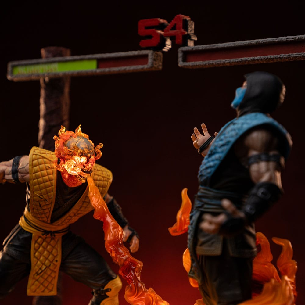 Mortal Kombat Deluxe Art Scale Statue Scorpion Fatality Iron Studios