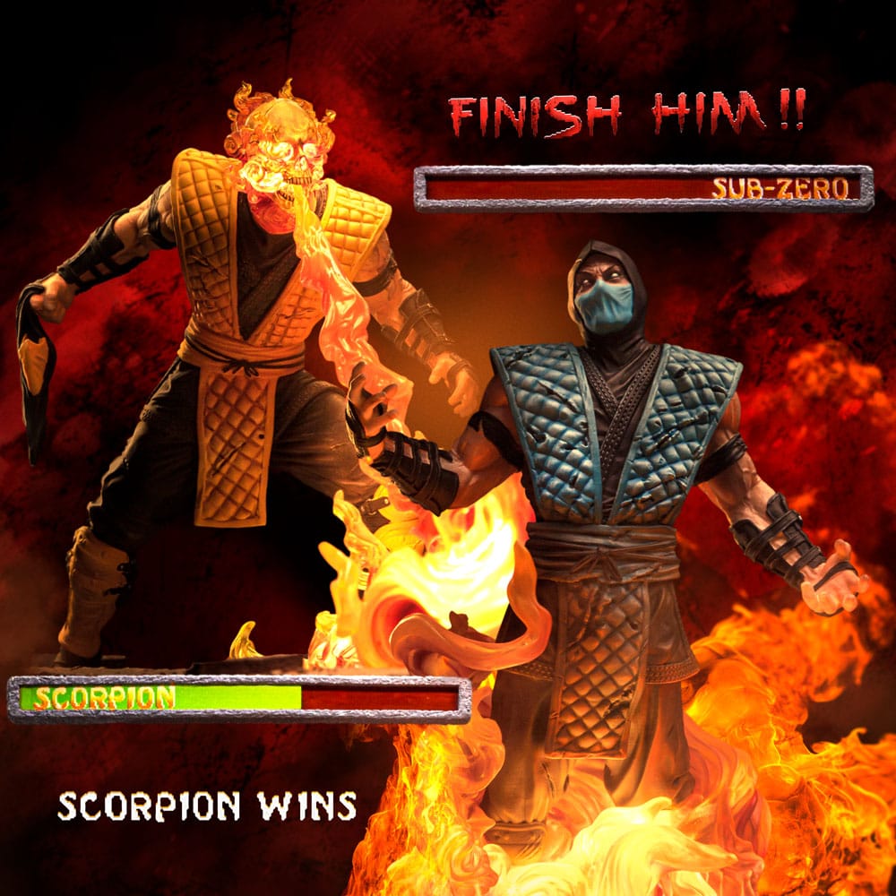 Mortal Kombat Deluxe Art Scale Statue Scorpion Fatality Iron Studios