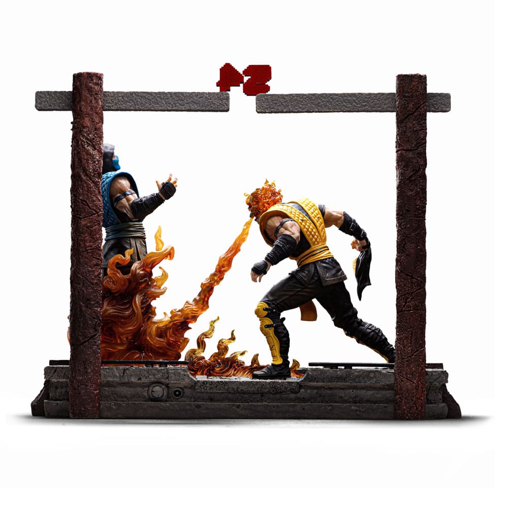 Mortal Kombat Deluxe Art Scale Statue Scorpion Fatality Iron Studios
