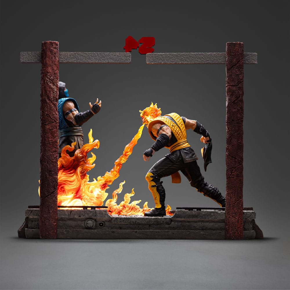 Mortal Kombat Deluxe Art Scale Statue Scorpion Fatality Iron Studios